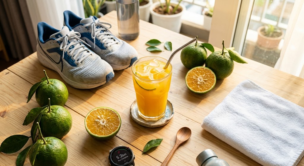 Nước ép cam sành giúp tăng cường sức đề kháng và nạp năng lượng sau khi tập thể thao.