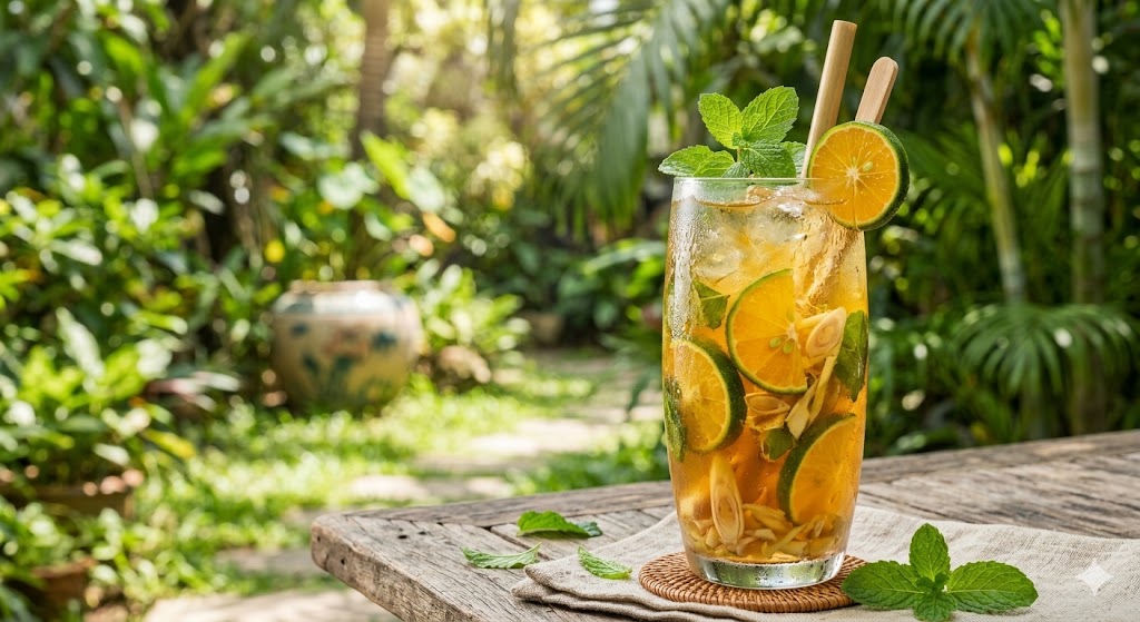 Ly trà cam sành sả thanh mát, giải nhiệt cực đã cho ngày hè oi bức.